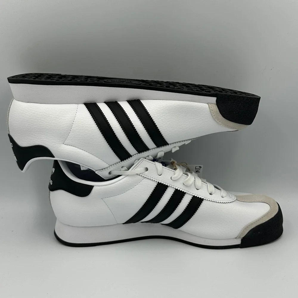 Adidas Samoa OG Classic Sneakers Shoe 3 Stripe White‎ Black Men's 10.5 DS No Box